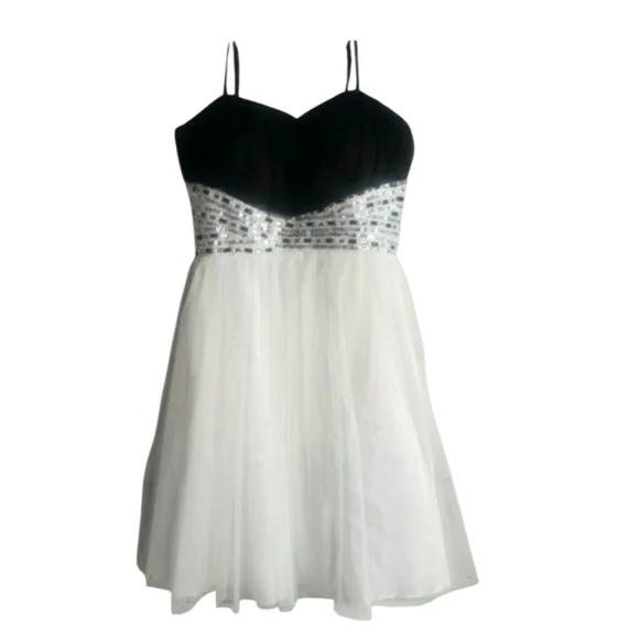 Deb Y2k Bead & Sequins Embellishment  Mini Dress Size 3/4 - Picture 6 of 14